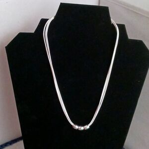 Silver TriStrand Necklace